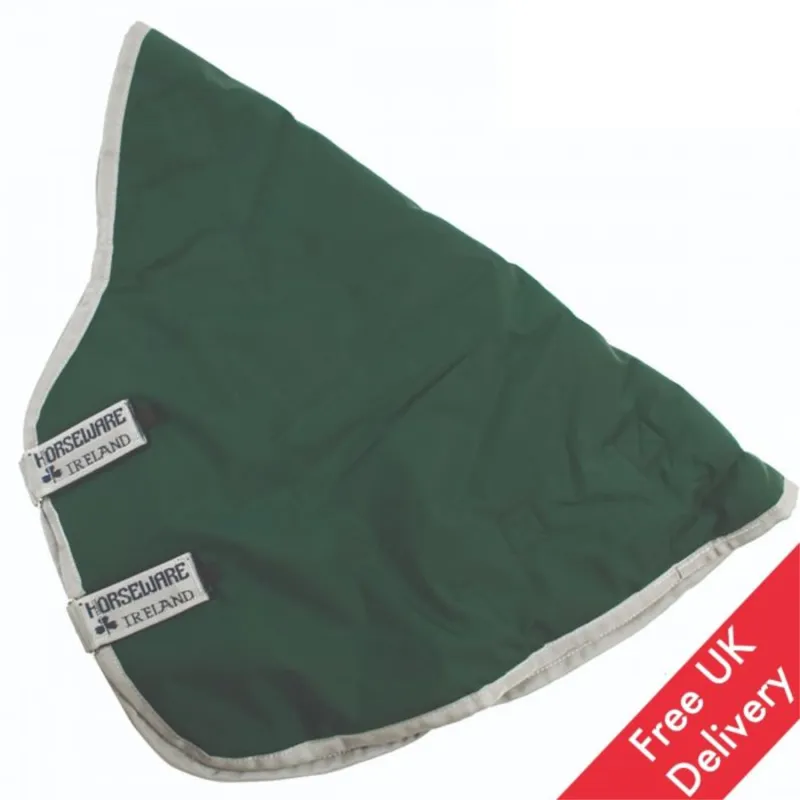 Horseware Rambo Original Turnout Hood Neck Cover - Green/Silver
